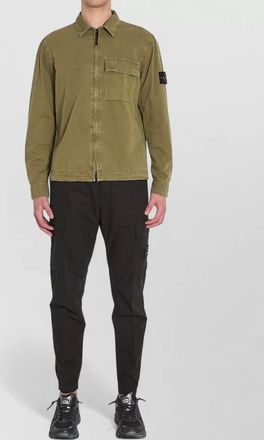 Stone Island cotton overshirt shirt long sleeves pockets