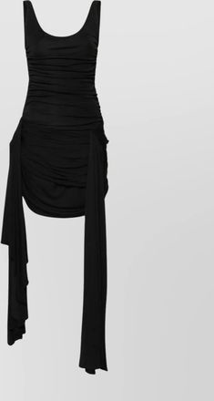 MUGLER draped jersey mini dress
