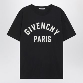 Givenchy Schwarzes kurz&auml;rmliges T-Shirt mit Logo von Givenchy