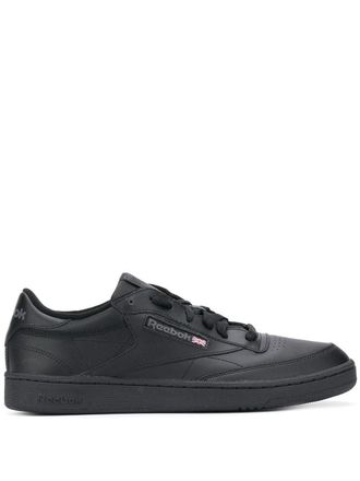 Reebok Club C lace-up sneakers - men - Polyamide/Calf Leather/Rubber - 4.5 - Black