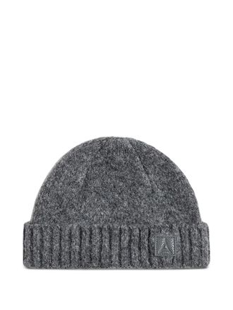Mani&egrave;re De Voir Tima logo beanie - unisex - Wool/Acrylic - One Size - Grey