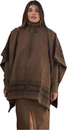 Ralph Lauren Polo Ralph Lauren dames beige tinten jas - Dames - Ponchos - Bruin - ONE Size - Wol - Jassen