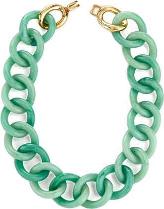 Kenneth Jay Lane Halsketting met schakels - Groen