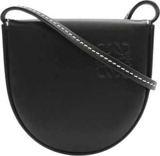 Loewe Pre-owned Anagram Leder Mini Schoudertas - Dames - Vintage Schoudertas - Zwart - ONE Size - Leer - Vintage