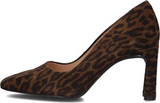 Unisa Schoenen, Dames, Bruin, 39 EU, Wol, Bruine Elegante Pumps met Blokhak