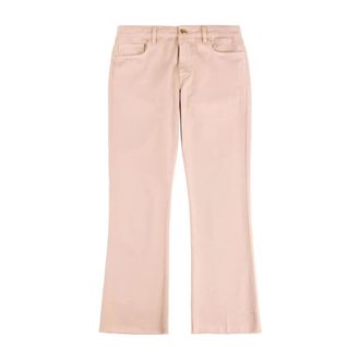 Fay Cropped Broek - Dames - Vrijetijds broeken - Roze - W28 - Satijn - Broeken