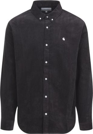 Carhartt Work in Progress Madison Fine Cord Shirt - Heren - Casual Overhemden - Zwart - S - Katoen - Overhemden