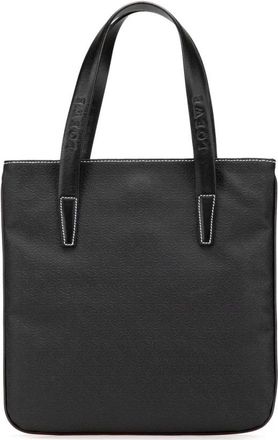 Loewe Pre-owned Anagram Embossed Leather Tote - Pre-owned - Mujer - Negro - ONE SIZE