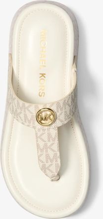 Michael Kors Koya Signature Logo Platform Flip Flop