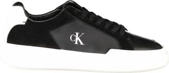 Calvin Klein Mens Lowtop Logo Fashion Sneakers - Black - Size EU 45