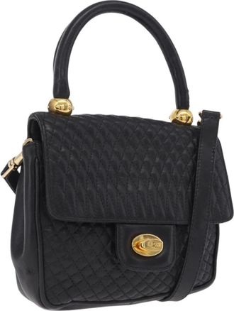 Bally Handbag Leather Leather Handbag (Pre-Owned)