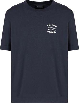 Emporio Armani Korte Mouw Jersey T-shirt - Heren - T-shirts - Blauw - M - Tops