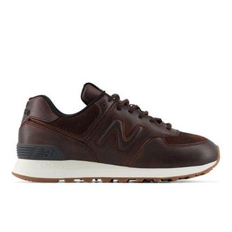 New Balance Donna 574 in Marrone/Bianco, Pelle, Taglia 39