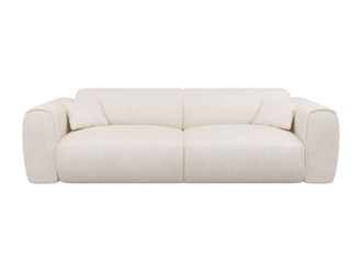 VENTE-UNIQUE.COM Sof&aacute; cama poli&eacute;ster 4 plazas beige 236x100cm