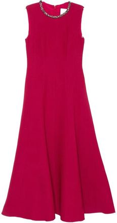 Roland Mouret Crystal-embellished Flared Midi Dress