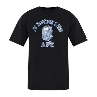 A Bathing Ape A Bathing Ape, Tops, Heren, Zwart, L, Katoen, Printed T-Shirt