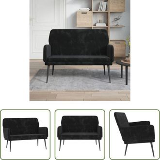 vidaXL vidaXL Panca nera - Panca Nera 108x79x79 cm in Velluto