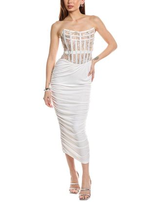 Retrof&ecirc;te Lace Corset Midi Dress