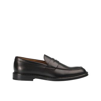 Doucal's Loafers, male, Brown, Size: 9 1/2 US Leather Penny Loafer