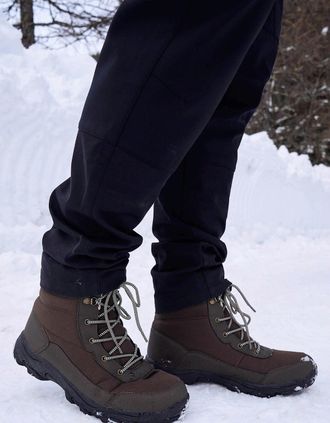 Mountain Warehouse Mens Mountain Warehouse Mens Ohio Fleece Lined Snow Boots - Brown - Size: 10