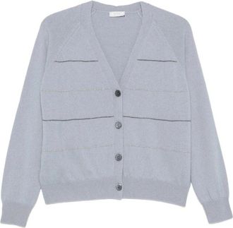 PESERICO V-hals Vest - Dames - Vesten - Blauw - L - Truien & Vesten