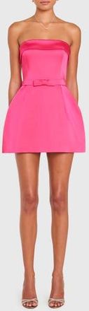 Amanda Uprichard Avalee Strapless Skort Romper in Wild Rasp at Nordstrom Rack, Size X-Small