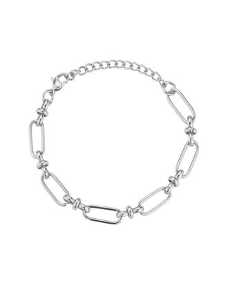 Glaze Jewelry Silver-Plated Stainless Steel Bracelet