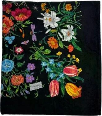 Gucci Pre-owned Scarves, female, Multicolor, Size: ONE SIZE Pre-owned Flora Beach Towel