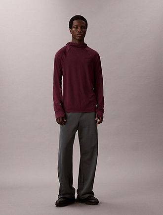 Calvin Klein Sneldrogend T-shirt met capuchon en duimgat om in te reizen