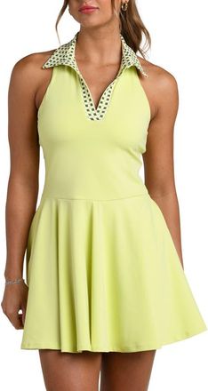 La Blanca Checkpoint Tennis Dress in Lime at Nordstrom, Size X-Small