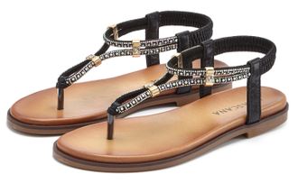 Lascana Zehentrenner LASCANA, Damen, Gr. 36, schwarz, Obermaterial: 100% Lederimitat. Decksohle: 100% Lederimitat. Laufsohle: 100% Synthetik, unifarben, Schuh