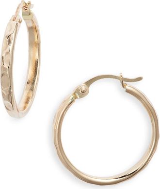 Nashelle Hammered Hoop Earrings in Gold Fill at Nordstrom