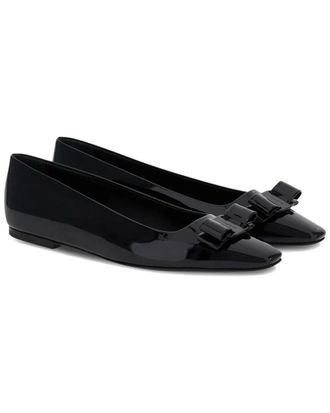 Ferragamo Vara Bow Leather Ballet Flat
