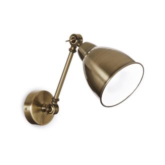 Ideal Lux Applique Industrial-Minimal Newton Metallo Ottone Brunito 1 Luce E27