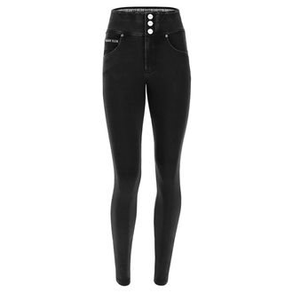 Freddy Leggings FREDDY Leggings NOW1HC002ORG, Damen, Gr. XL, EURO, schwarz (schwarz jeans, seams on tone), Obermaterial: 84% Baumwolle CO. 16% Elasthan EL., 