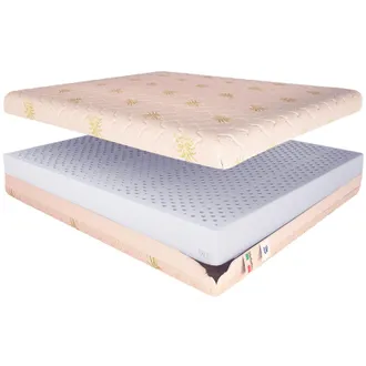 Baldiflex Baldiflex - Materasso Lattice Alto 18 Cm Lattice 100% 16 Cm Con Fodera Aloe Vera Matrimoniale Misura 160x190 Cm