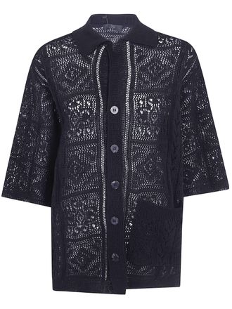 Yohji Yamamoto Open Collar Knit Shirt