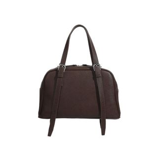 Generic Fashionable Womens Large Capacity Single Shoulder Bag Commuter City Simple Style Leather Underarm(Coffee)