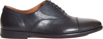 Doucal's Blauwe Leren Veterschoenen - Heren - Nette schoenen - Blauw - 39 EU - Leer - Schoenen