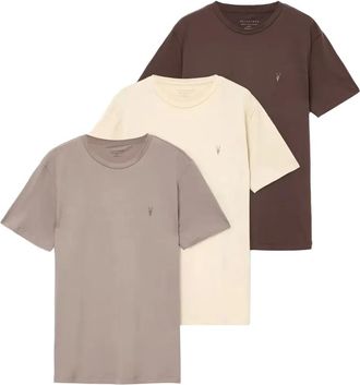 AllSaints T-shirt con logo (3 pezzi) - Toni neutri