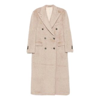 Tagliatore Double-Breasted Coats, female, Beige, Size: 2XS Coat Tagliatore