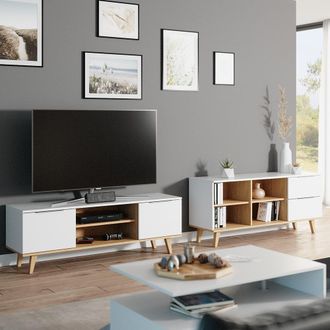Vicco Aparador Nautica, Blanco, 134 X 61 Cm Vicco