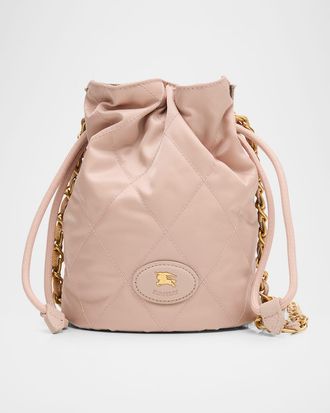 Burberry Horseshoe Quilted Nylon Pouch Bag