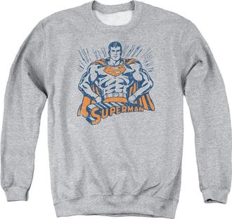 Gildan Superman Vintage Stance Adult Crewneck Sweatshirt
