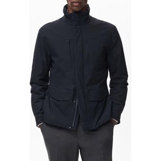 Mango Waterproof Thermolite Jacket in Navy at Nordstrom, Size Medium