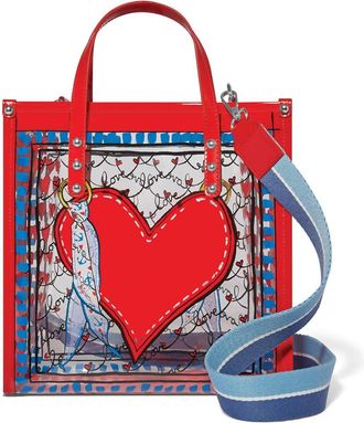 Brighton Striped Love Clear Tote In Red/white/blue