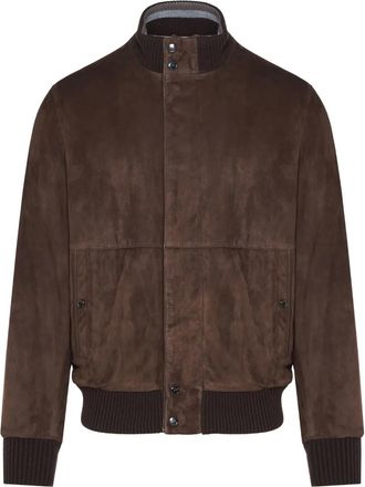 Paul & Shark Bomber in pelle scamosciata - Marrone