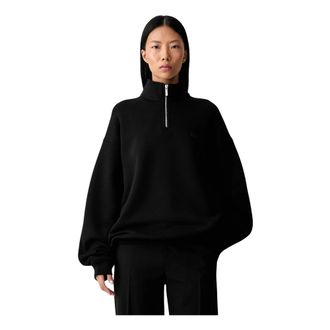 Lacoste Sweatshirt met ritskraag van zwaar fleece - Dames - Sweatshirts & Hoodies - Zwart - Maat: XS Fleece