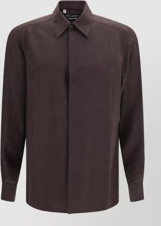 Dolce & Gabbana silk oversized long-sleeve shirt