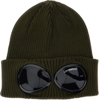 C.P. Company C.p. Company, Accessoires, Heren, Groen, ONE Size, Katoen, Goggle Katoenen Beanie
